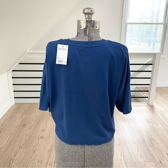 NWT M peace, love, unity, royal blue, short sleeve, oversize loose fit T-shirt - Picture 5 of 6